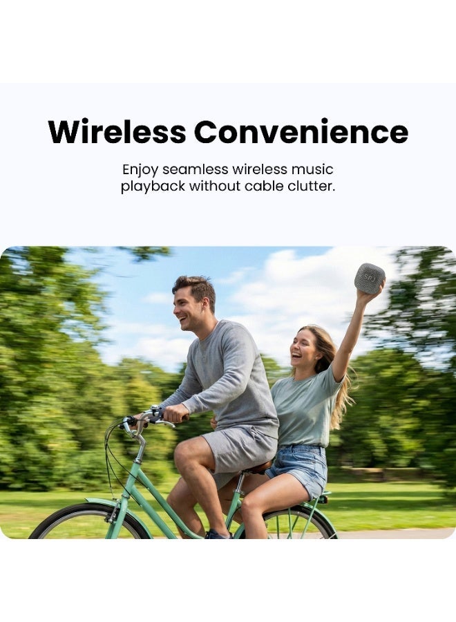 SPJ Portable Bluetooth Speaker, Compact Wireless Speaker with Clear Sound, Lightweight Design & Carry Loop – Black - Image 4